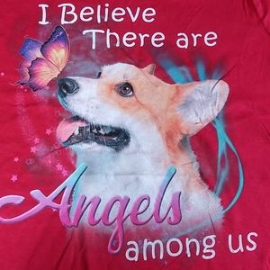 Dogs Are Angels Graphic Fitted Tee